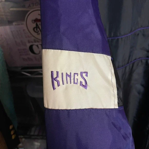 VTG RETRO Majestic Sacramento Kings Jacket Windbreaker 90s Y2K XXL - Picture 3 of 8